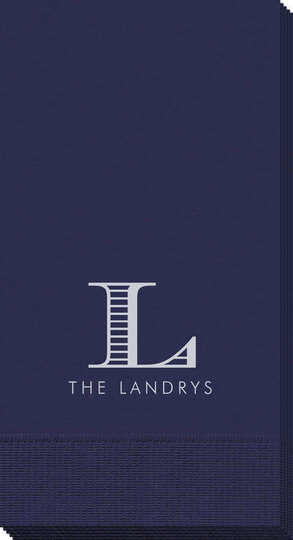 Striped Initial Guest Towels